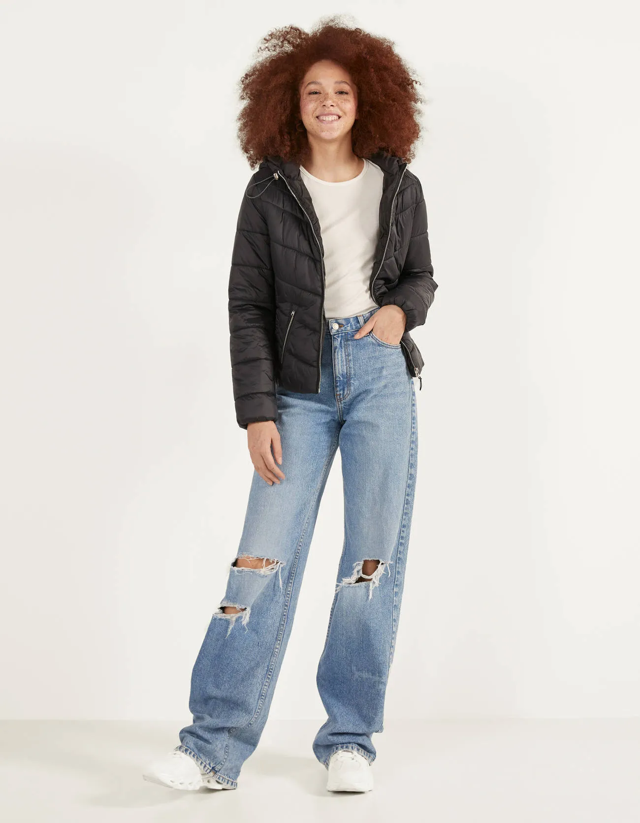 Steppjacke mit Kapuze